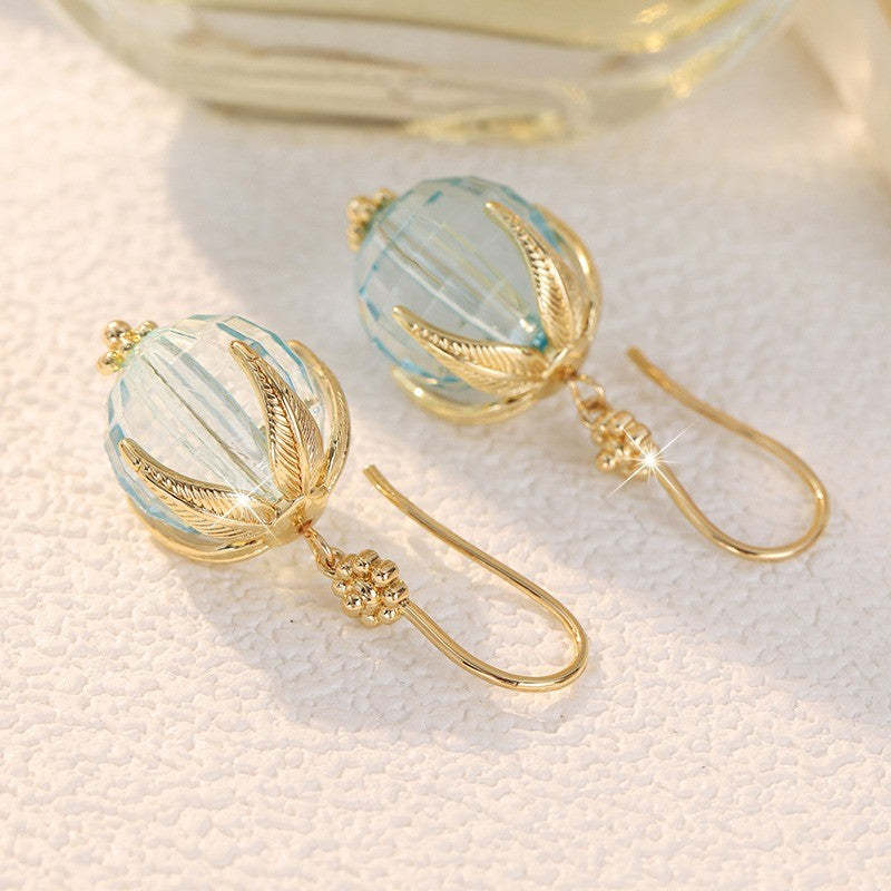 Glass Bud Drop Earrings
