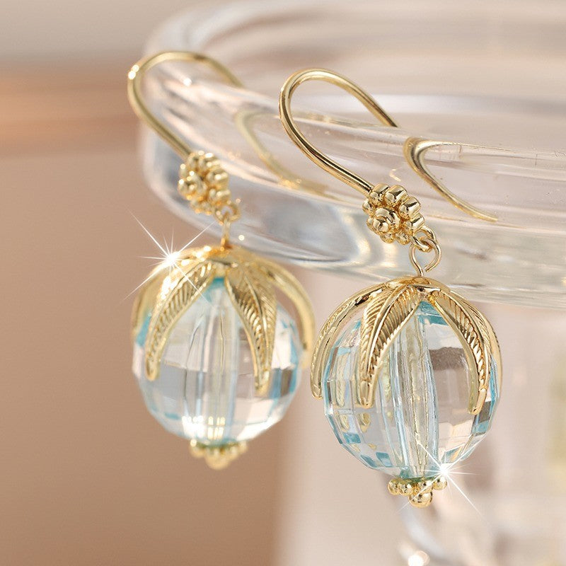 Glass Bud Drop Earrings