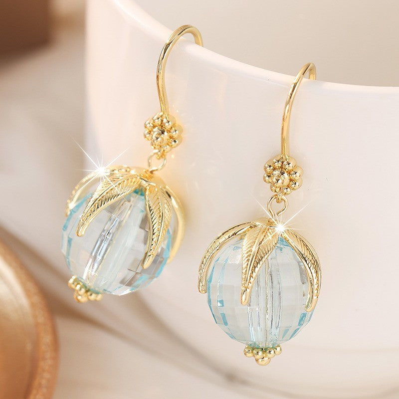 Glass Bud Drop Earrings