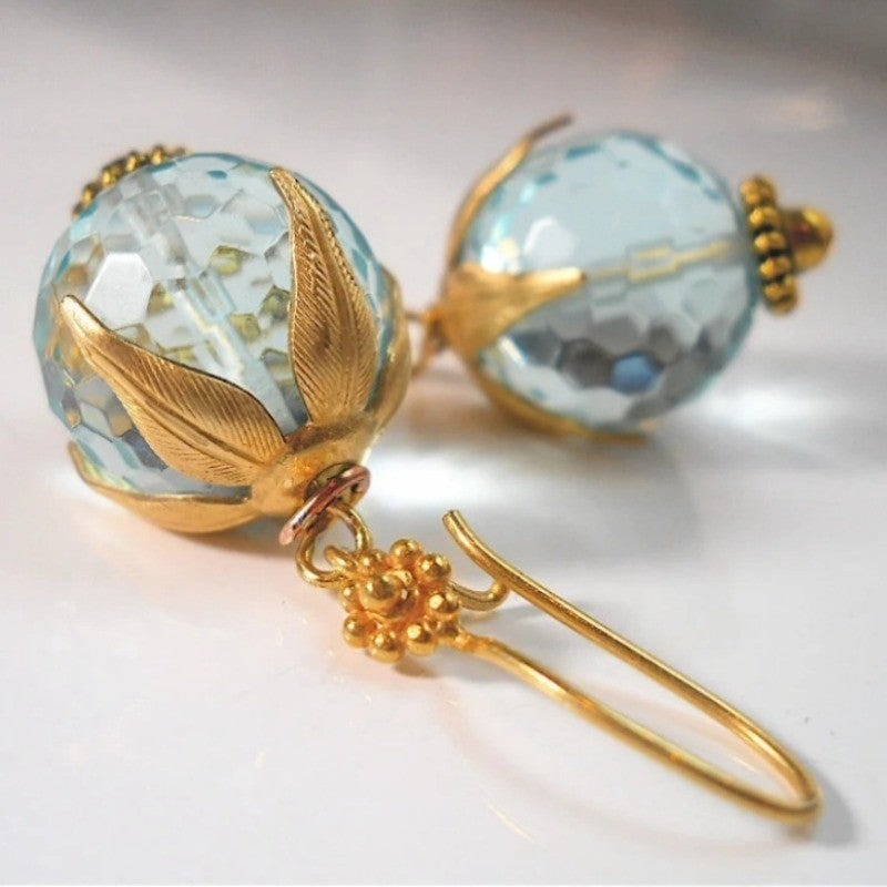 Glass Bud Drop Earrings