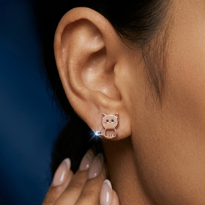 Cat Stud Earrings