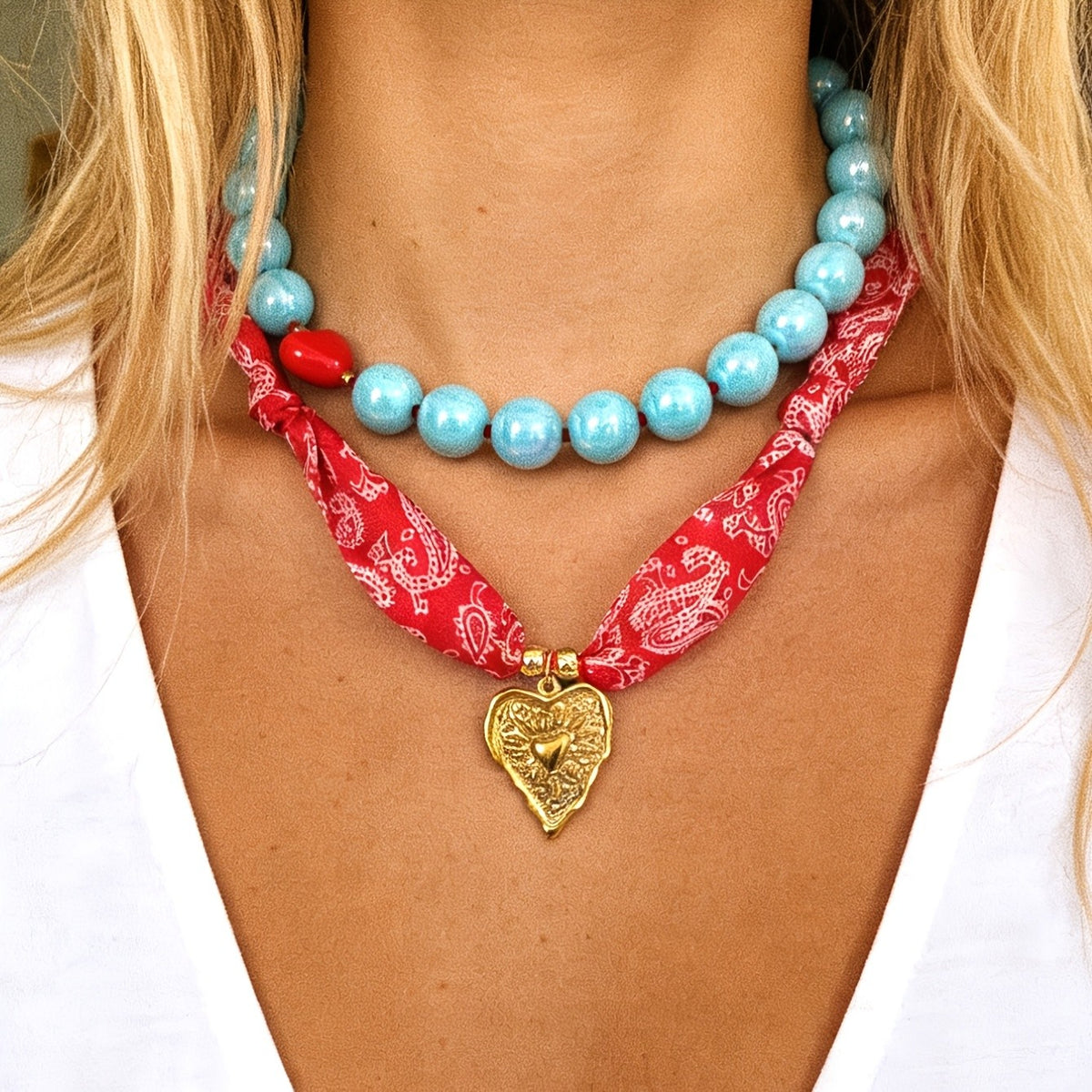 Colorful Glass Bead Necklace