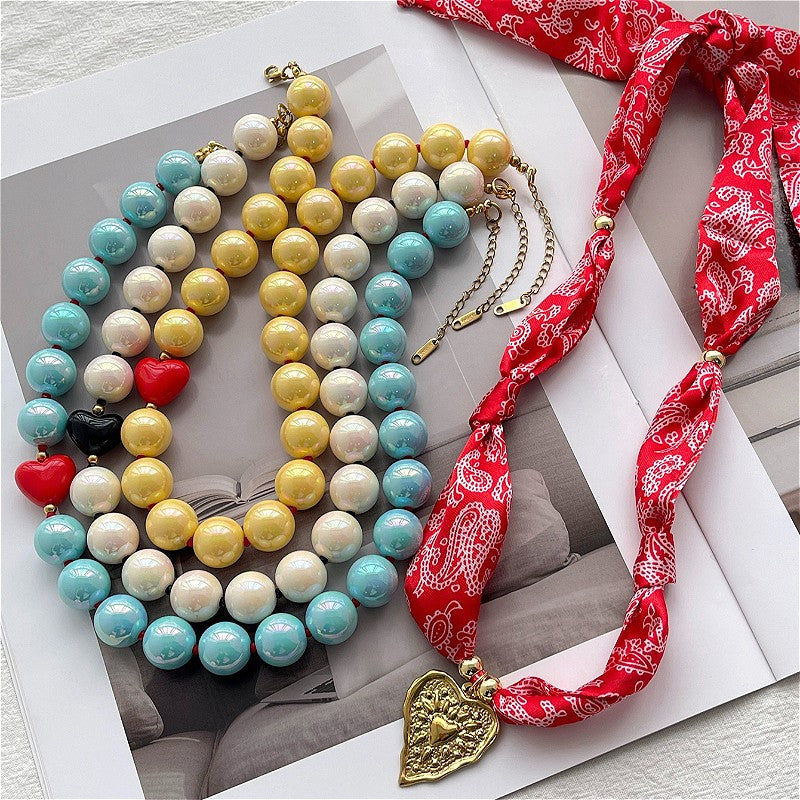 Colorful Glass Bead Necklace