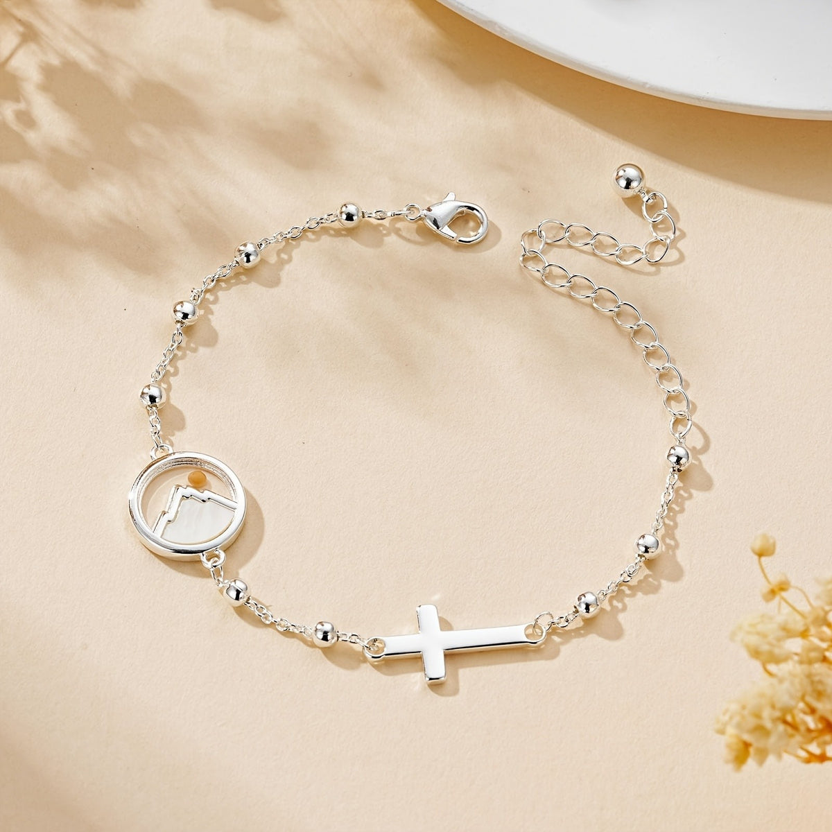 Cross & Mustard Seed Charm Bracelet