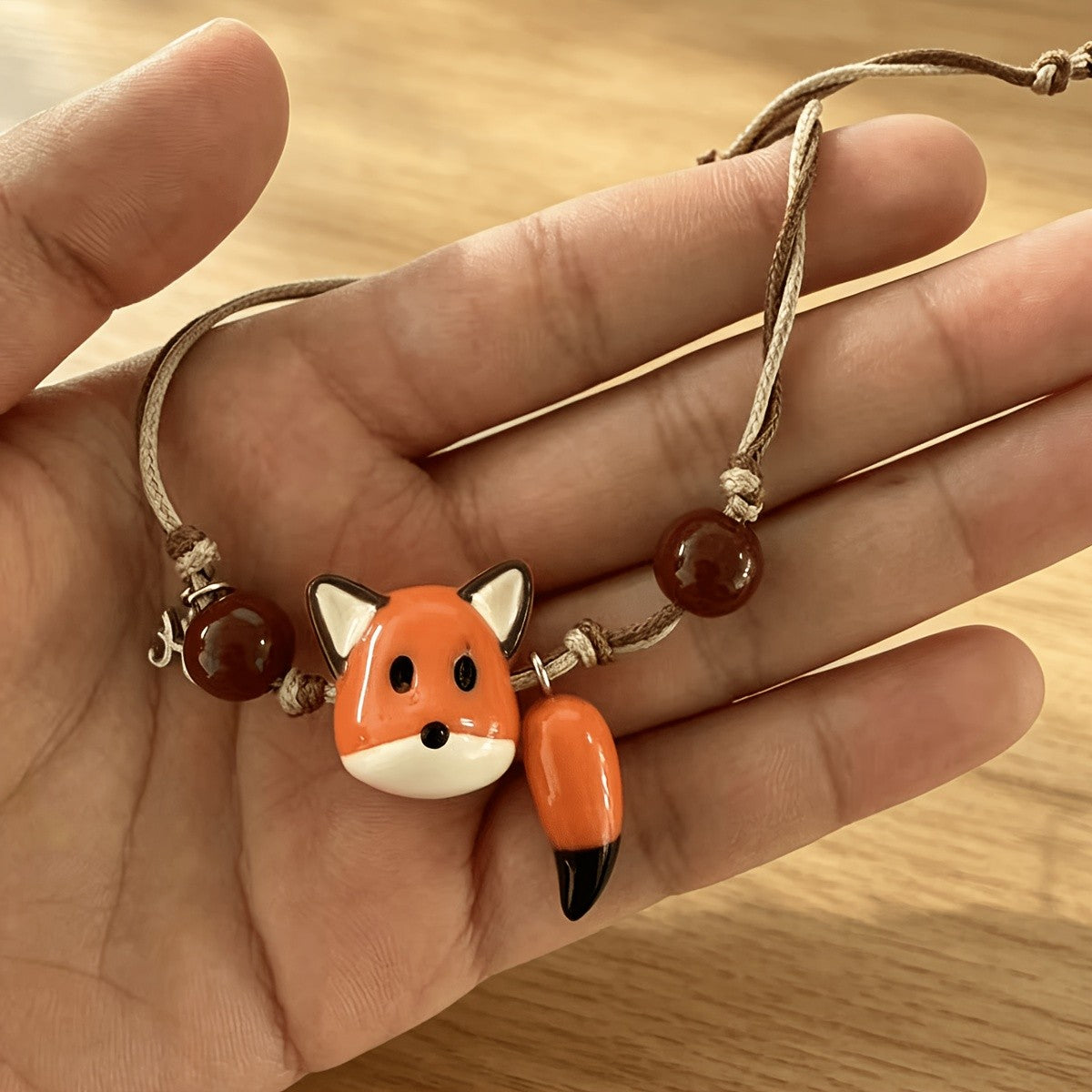 Fox & Tiger Eye Rope Bracelet