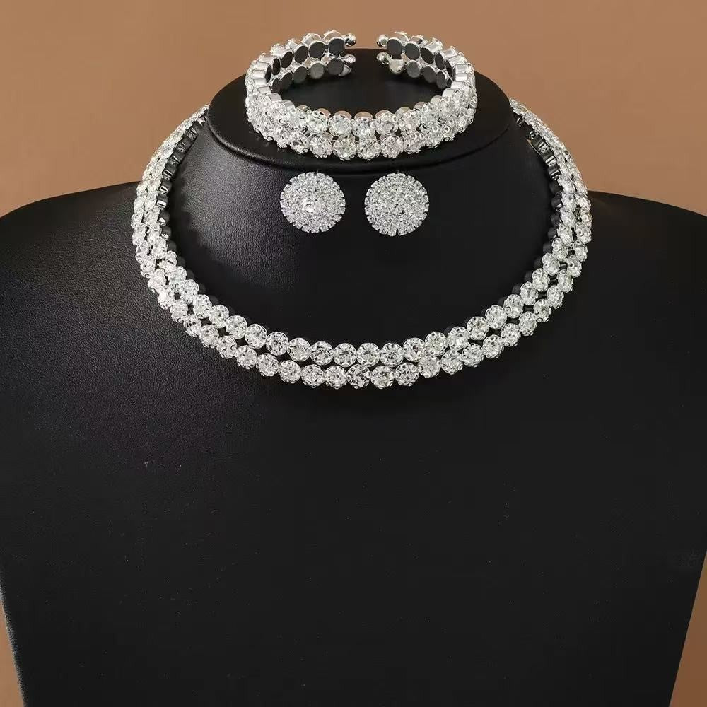 Double Row Crystal Jewelry Set