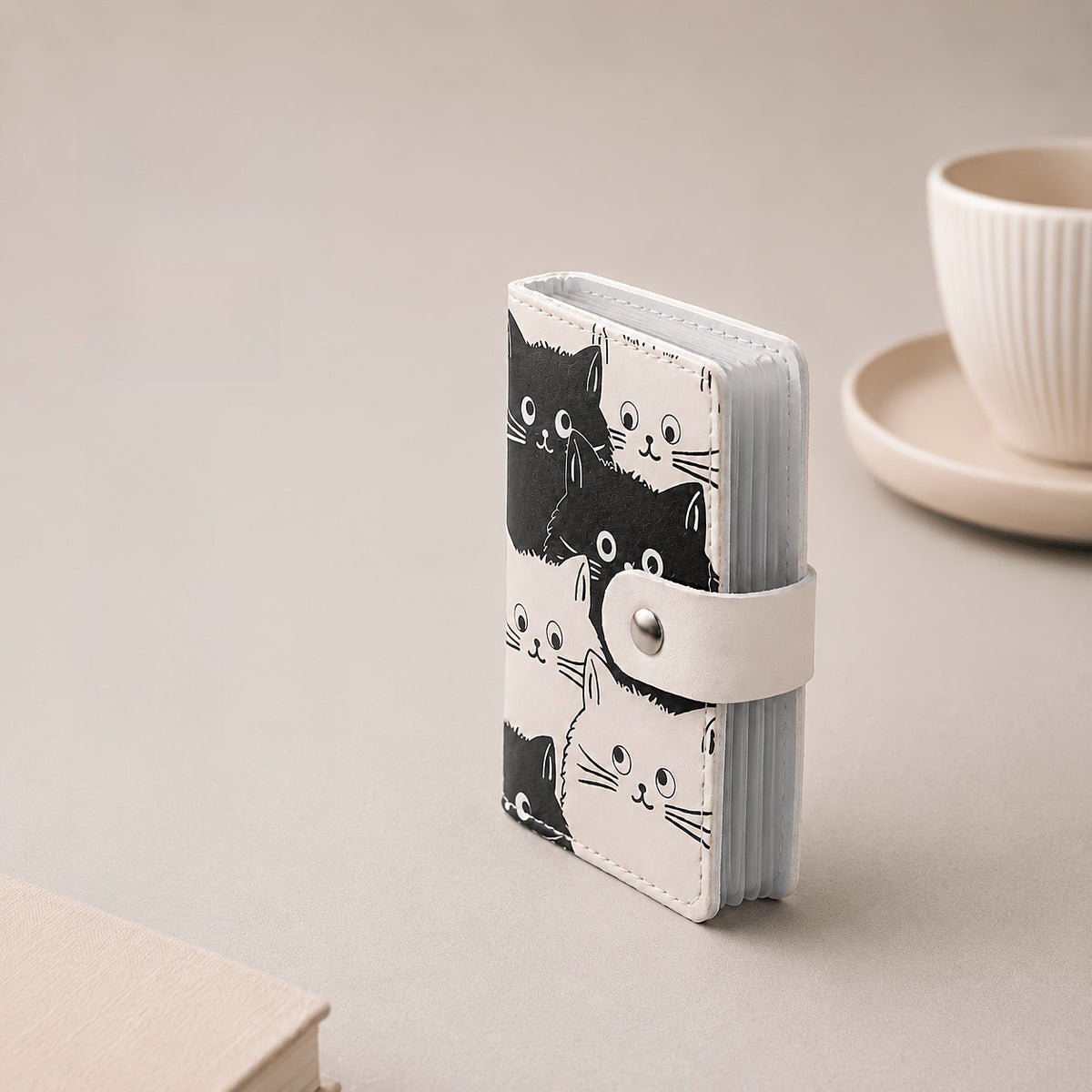 Black and White Cat Card Holder