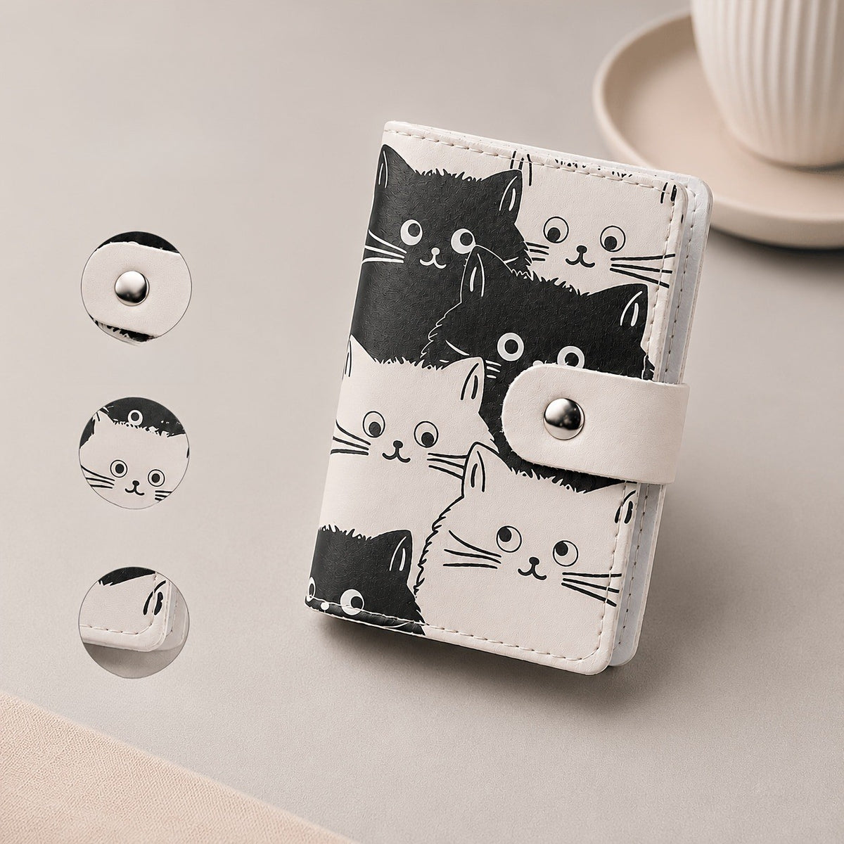 Black and White Cat Card Holder