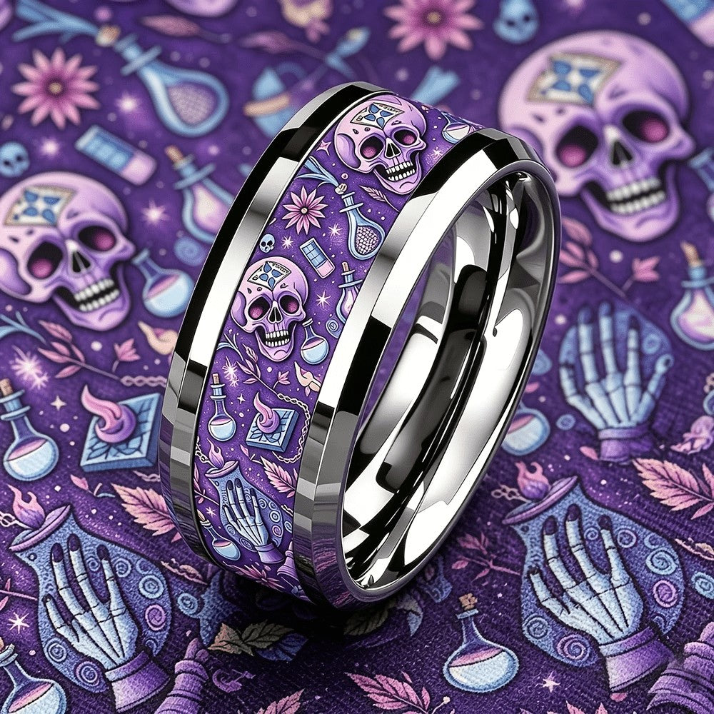 Purple Skull & Potion Ring