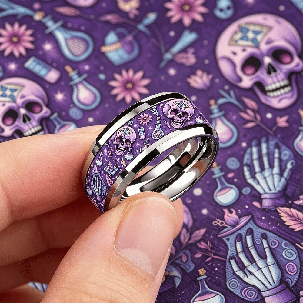Purple Skull & Potion Ring