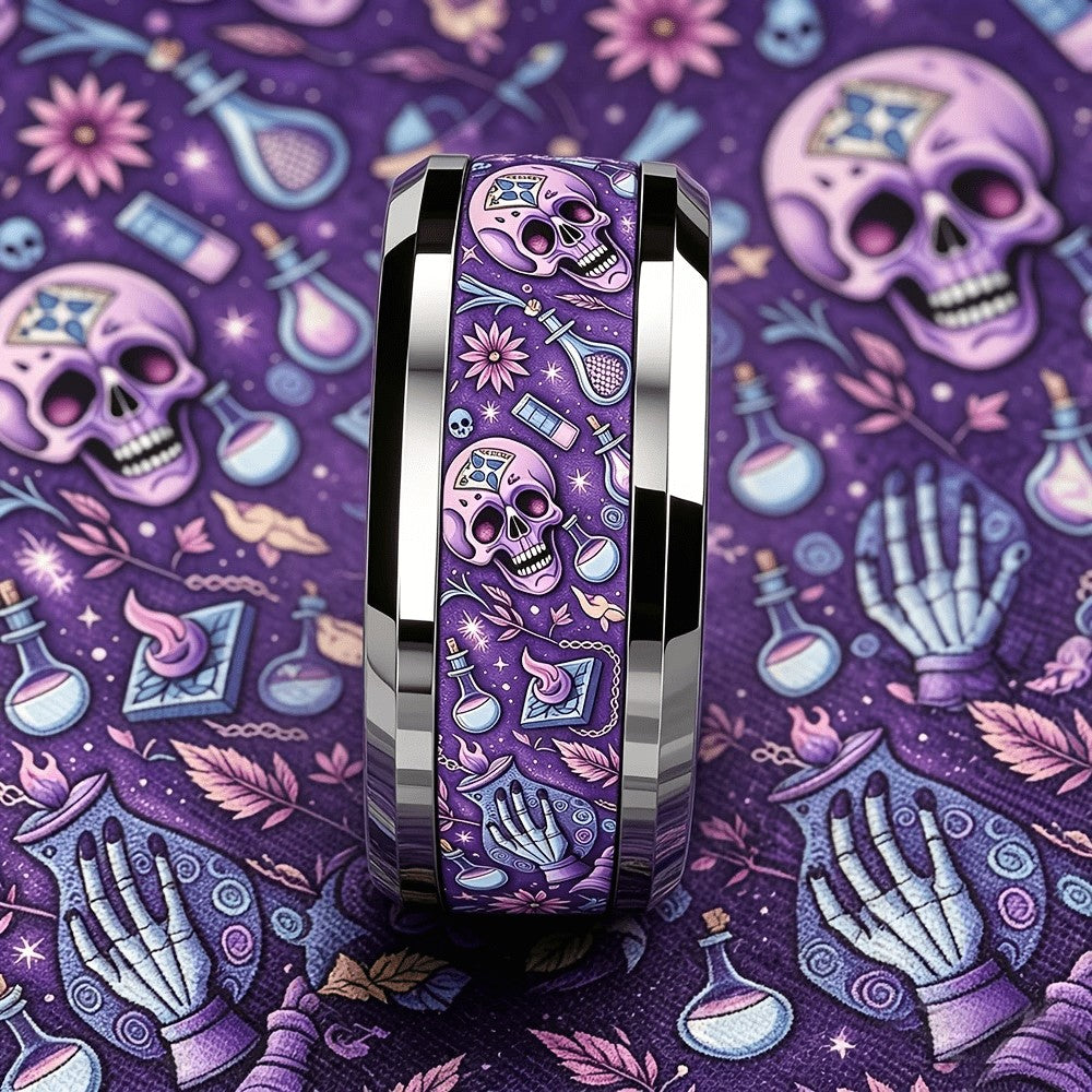 Purple Skull & Potion Ring