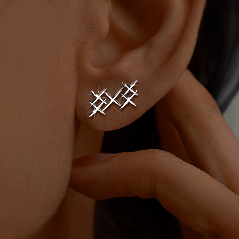 Geometric Starburst Stud Earrings