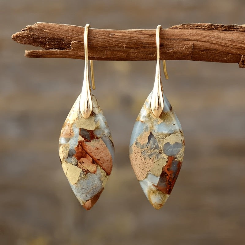 Mosaic Marquise Drop Earrings