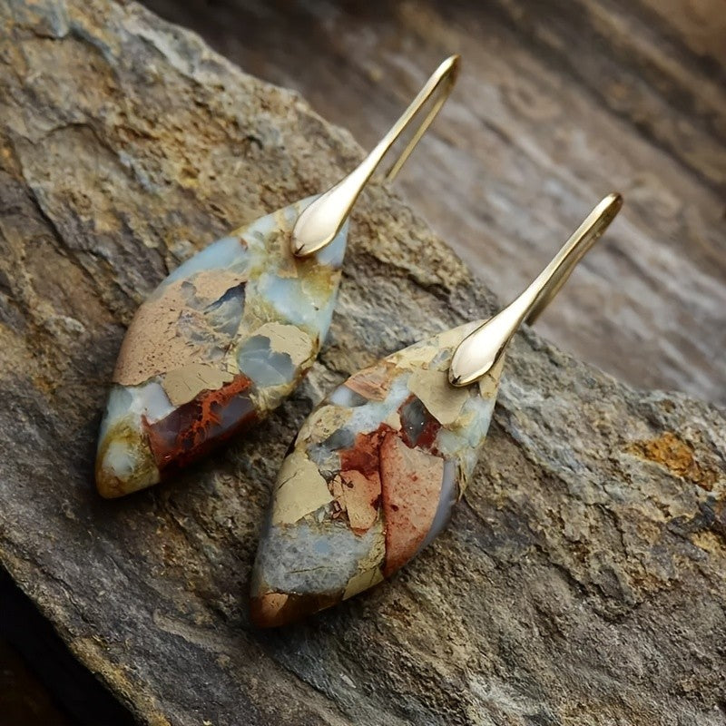 Mosaic Marquise Drop Earrings