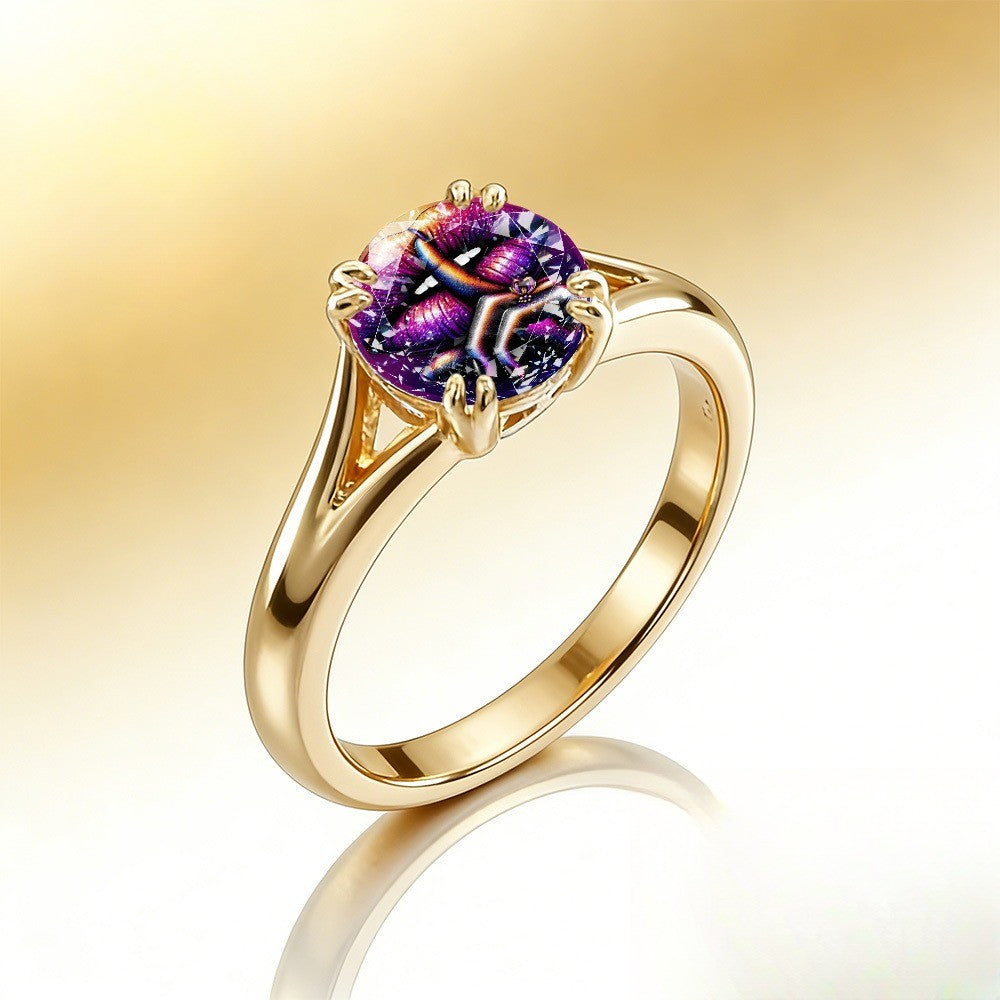 Starry Sky Lips Ring