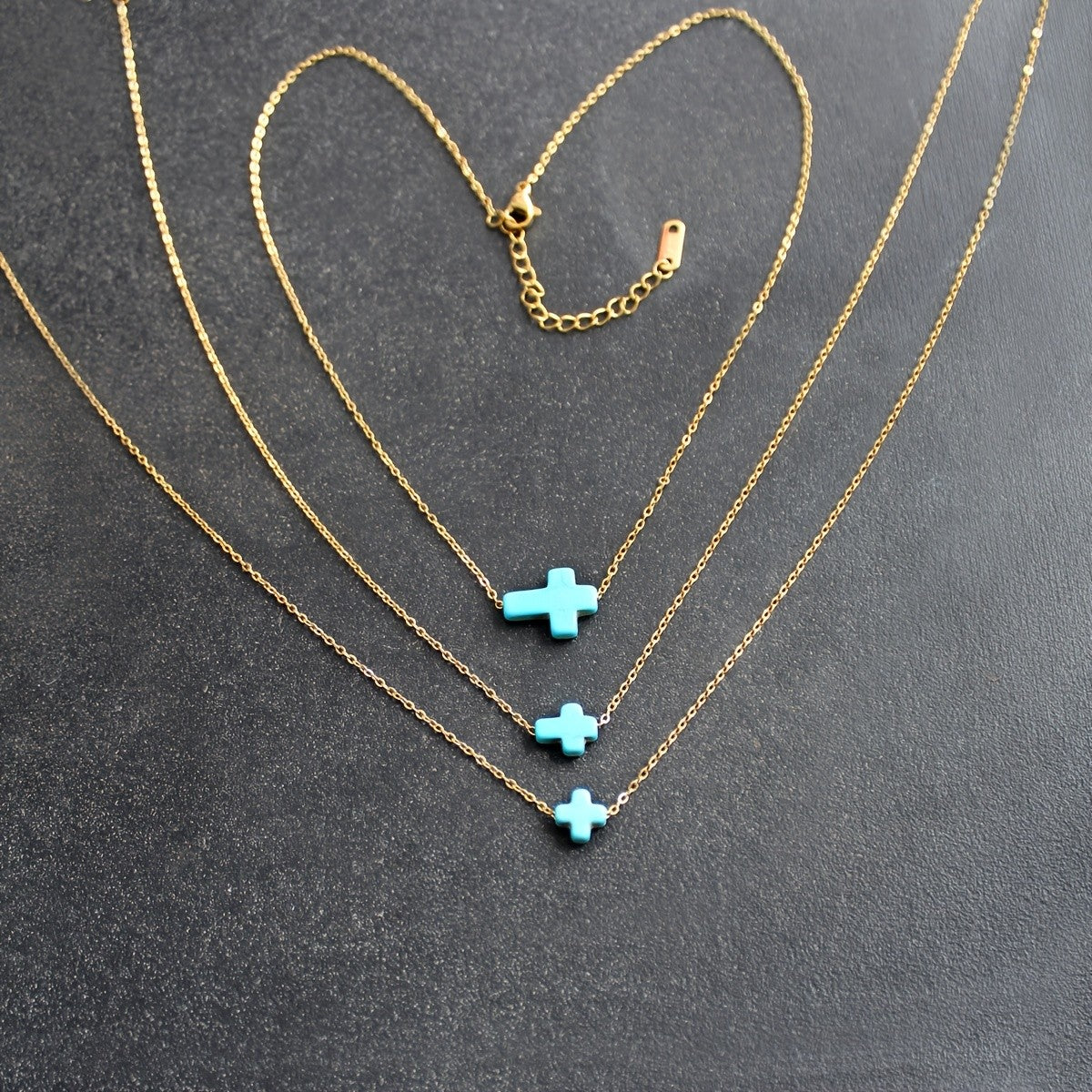 Turquoise Cross Necklace