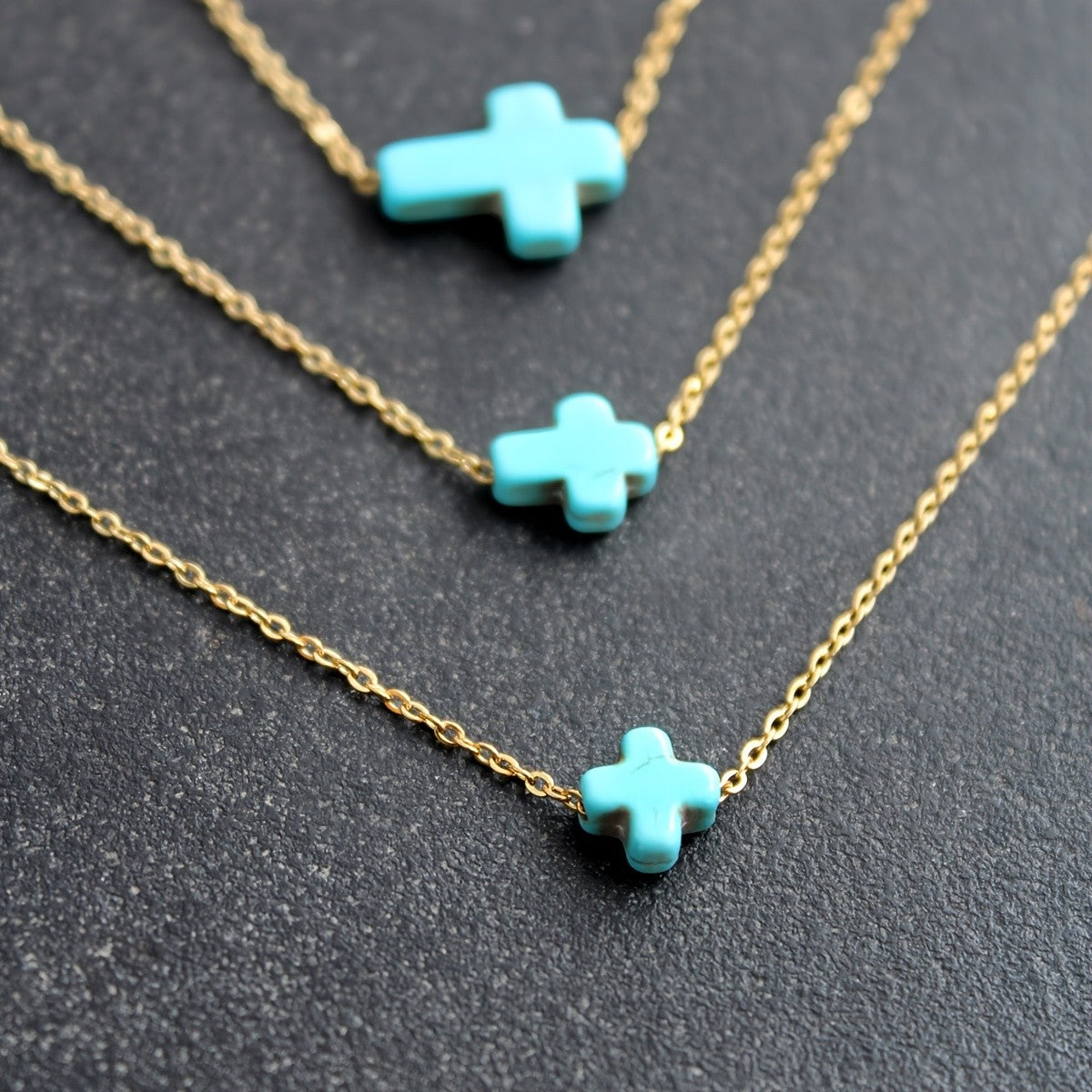 Turquoise Cross Necklace