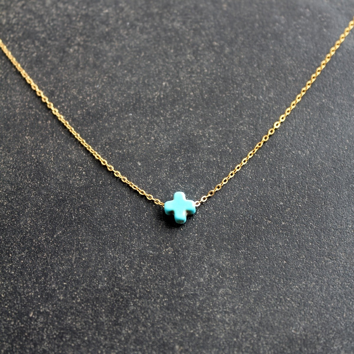 Turquoise Cross Necklace