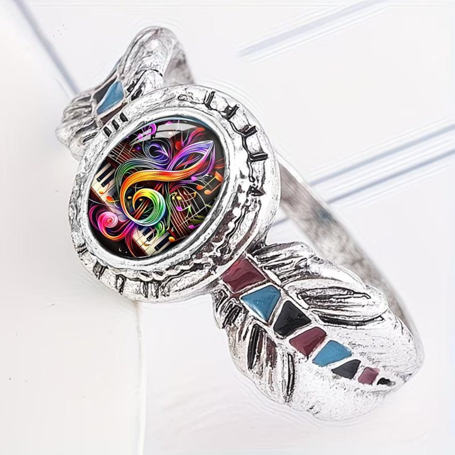 Colorful Music Note Ring
