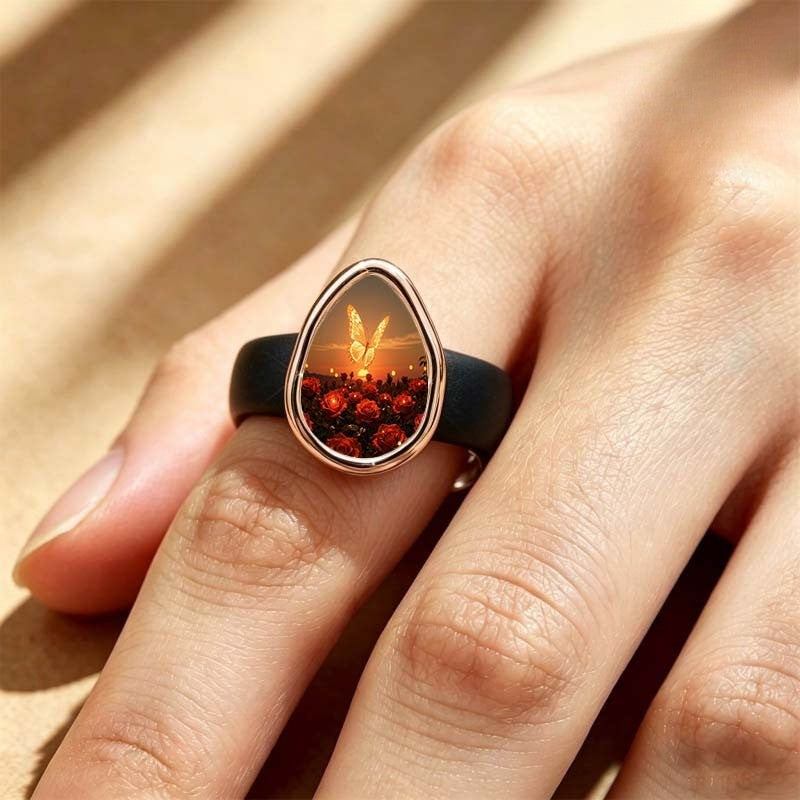 Rose Garden Butterfly Ring