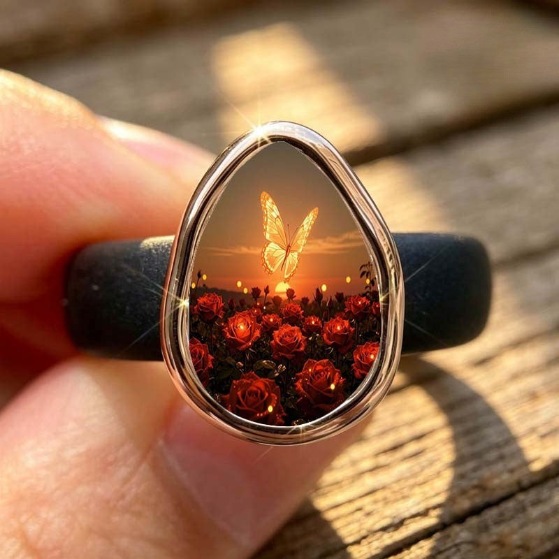 Rose Garden Butterfly Ring