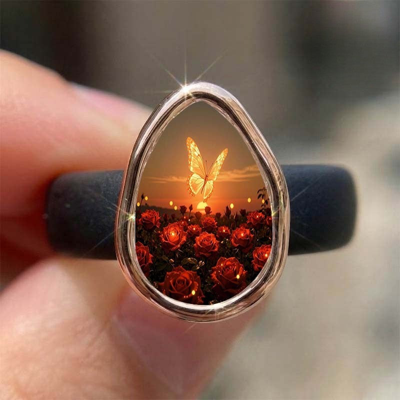 Rose Garden Butterfly Ring