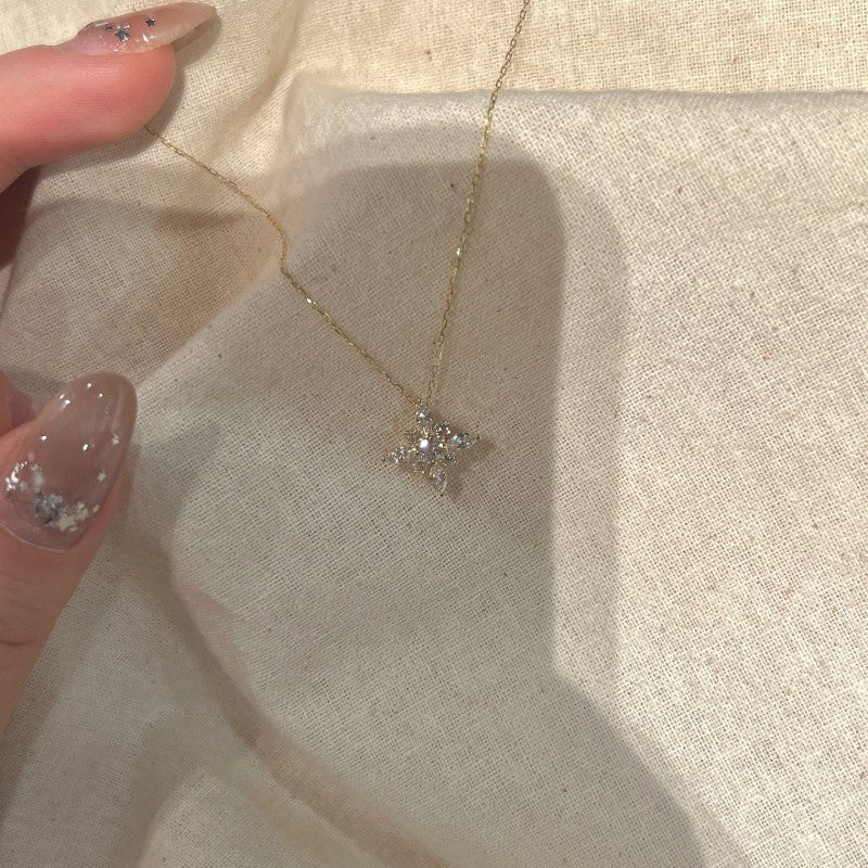 Marquise Zircon Flower Necklace