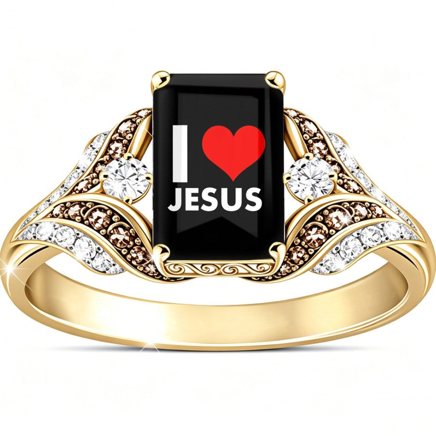 I Love Jesus Square Ring