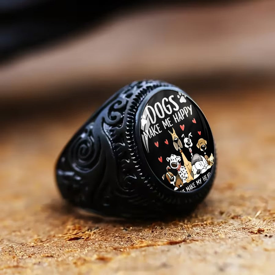 Dog Lovers Oval Ring