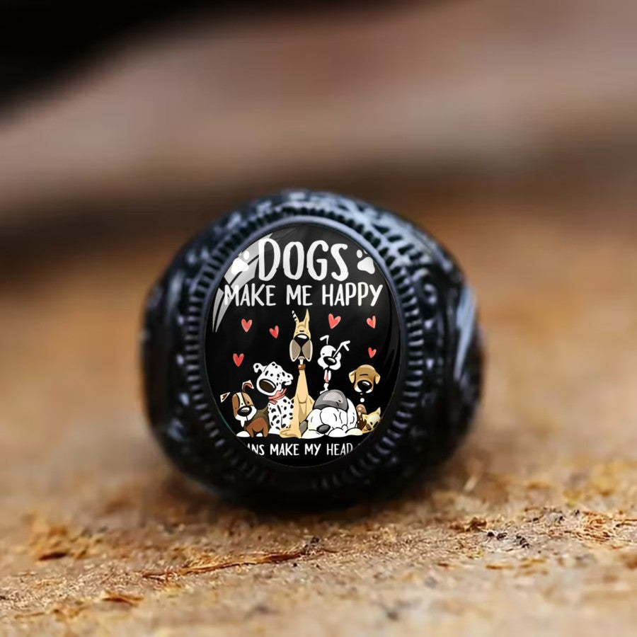 Dog Lovers Oval Ring