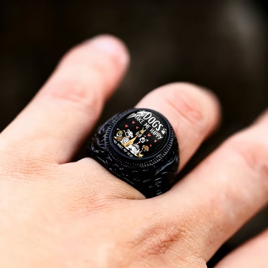 Dog Lovers Oval Ring