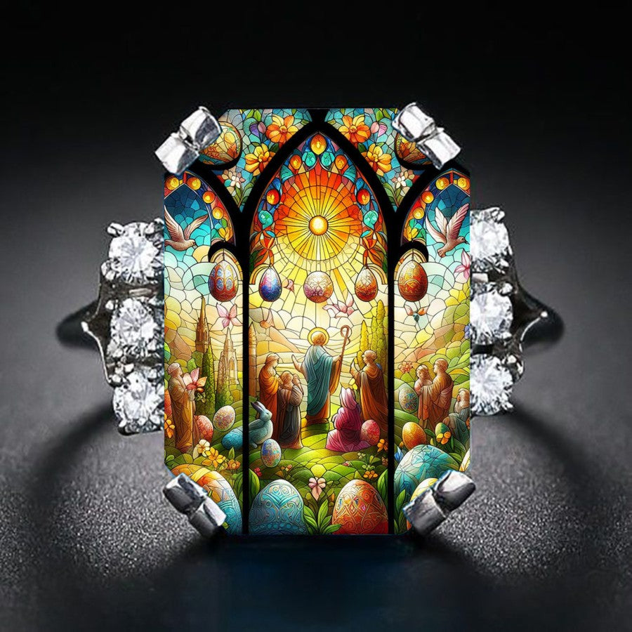 Stained Glass Faith Ring