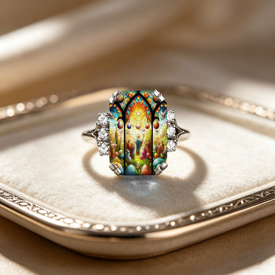 Stained Glass Faith Ring