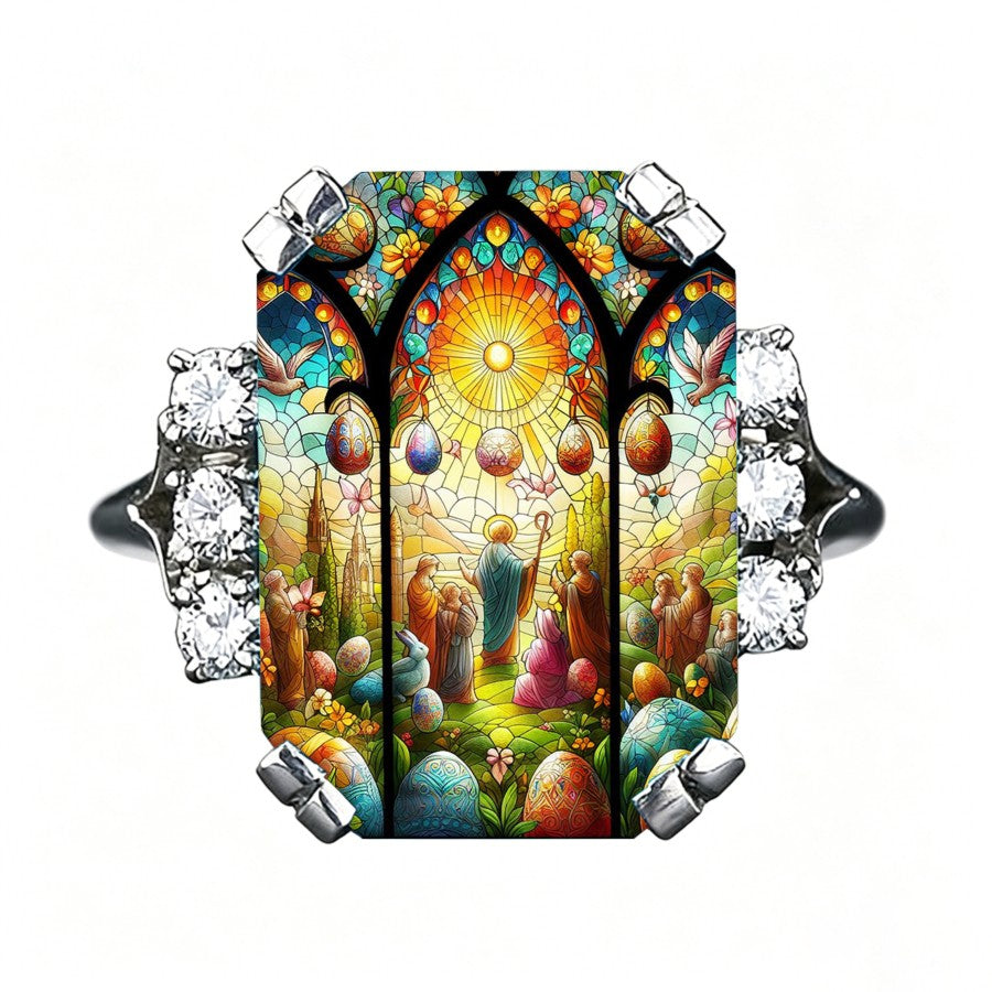 Stained Glass Faith Ring