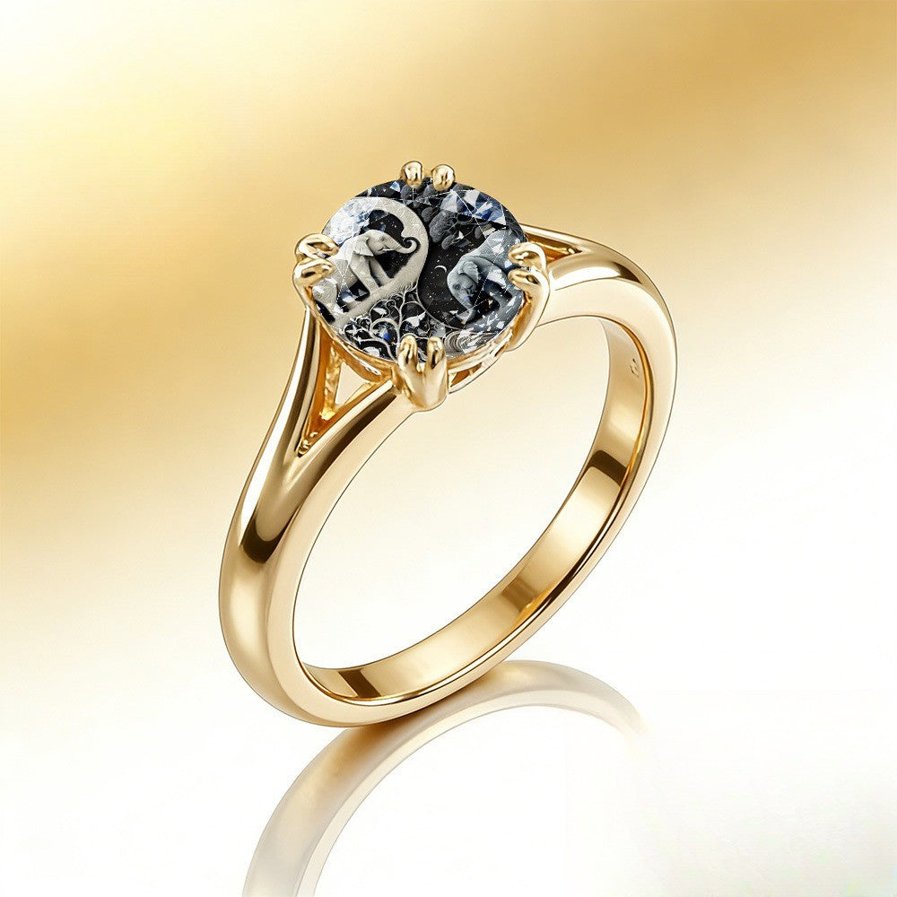 Elephant Moon Statement Ring