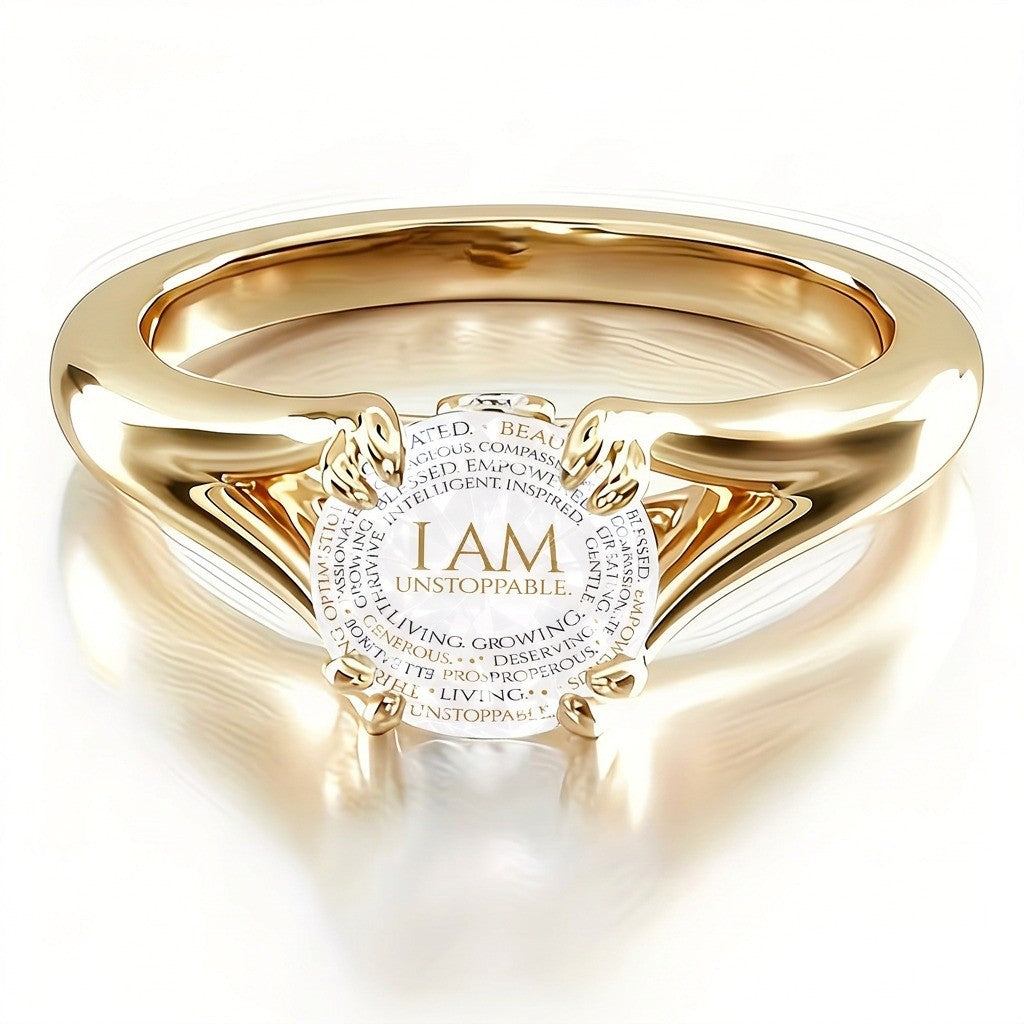 I Am Unstoppable Affirmation Ring
