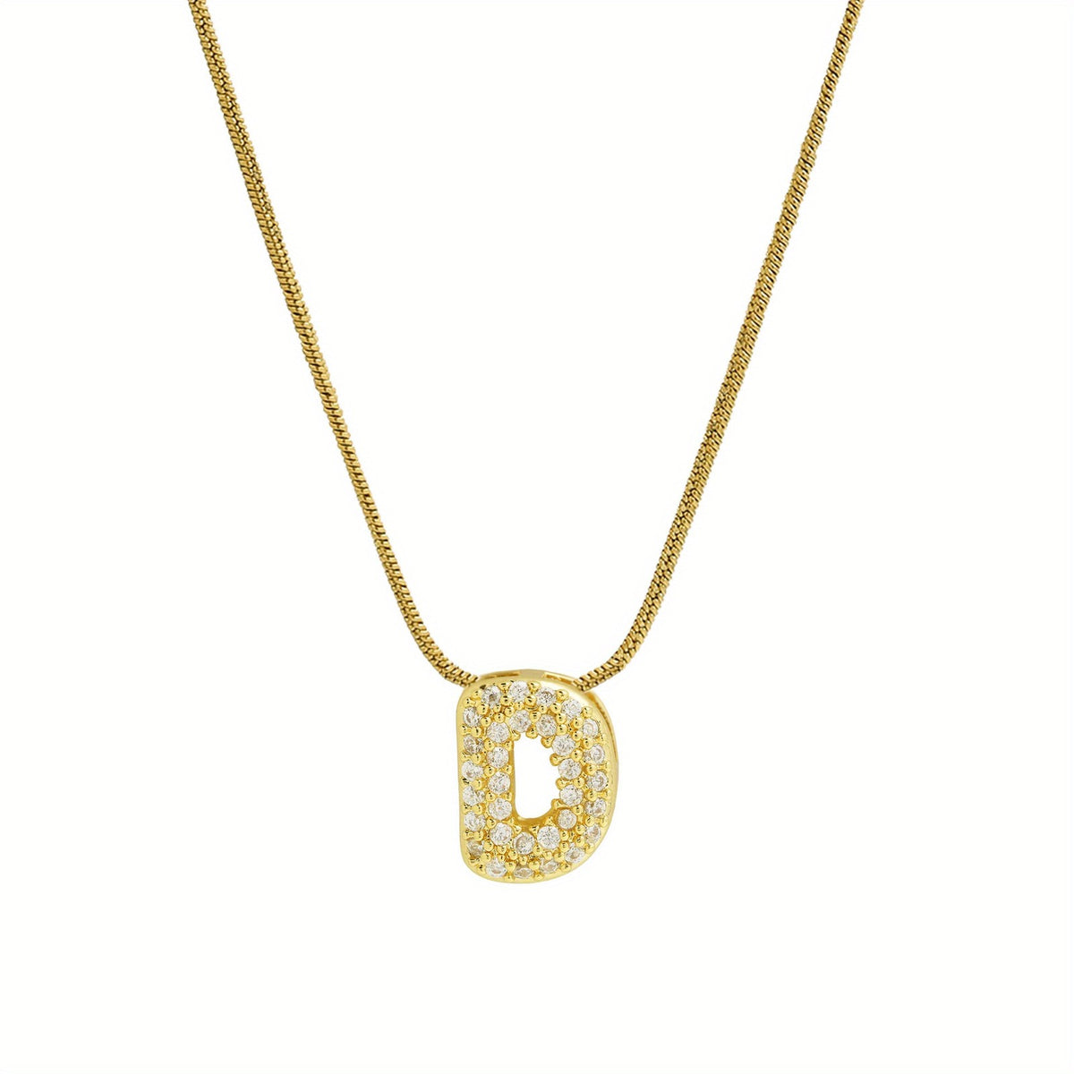 Crystal Initial Arch Necklace