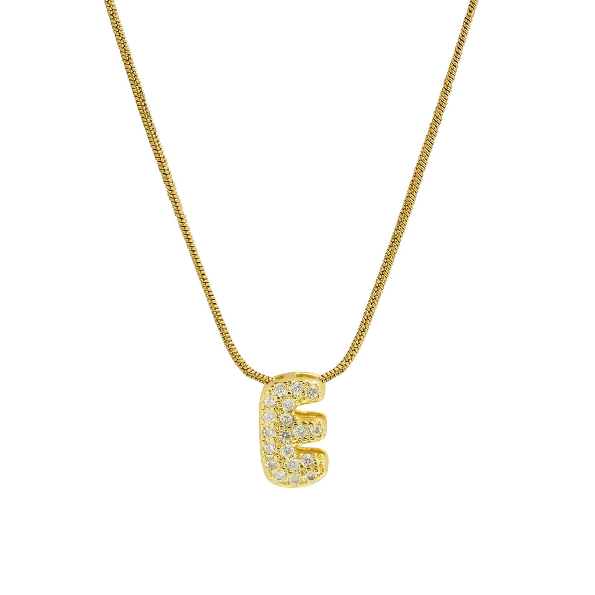 Crystal Initial Arch Necklace