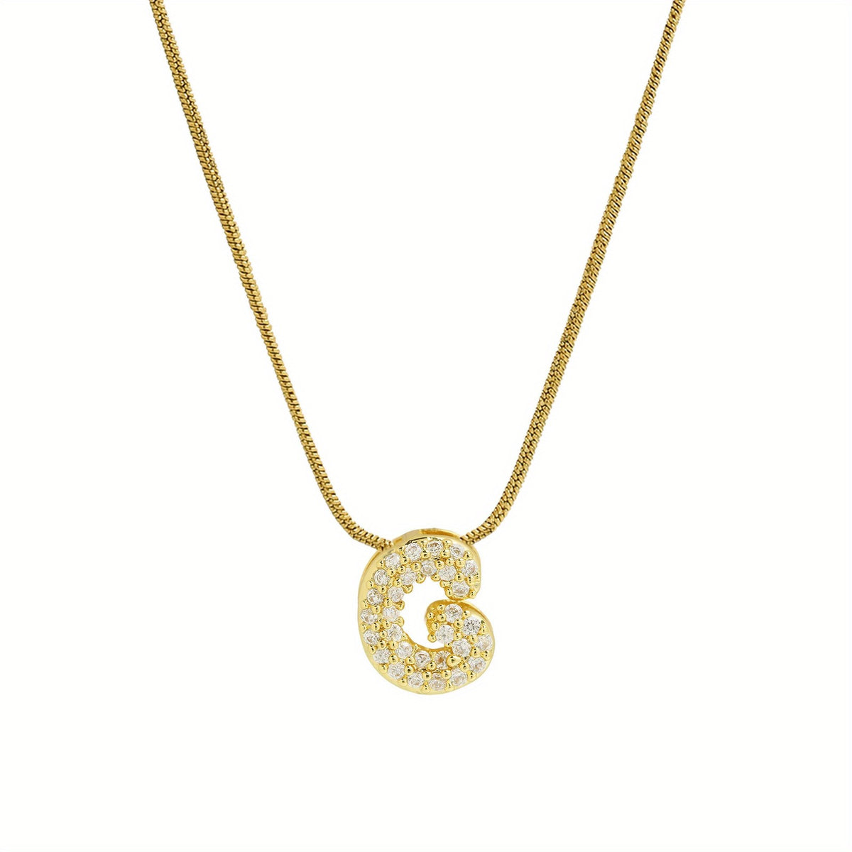 Crystal Initial Arch Necklace