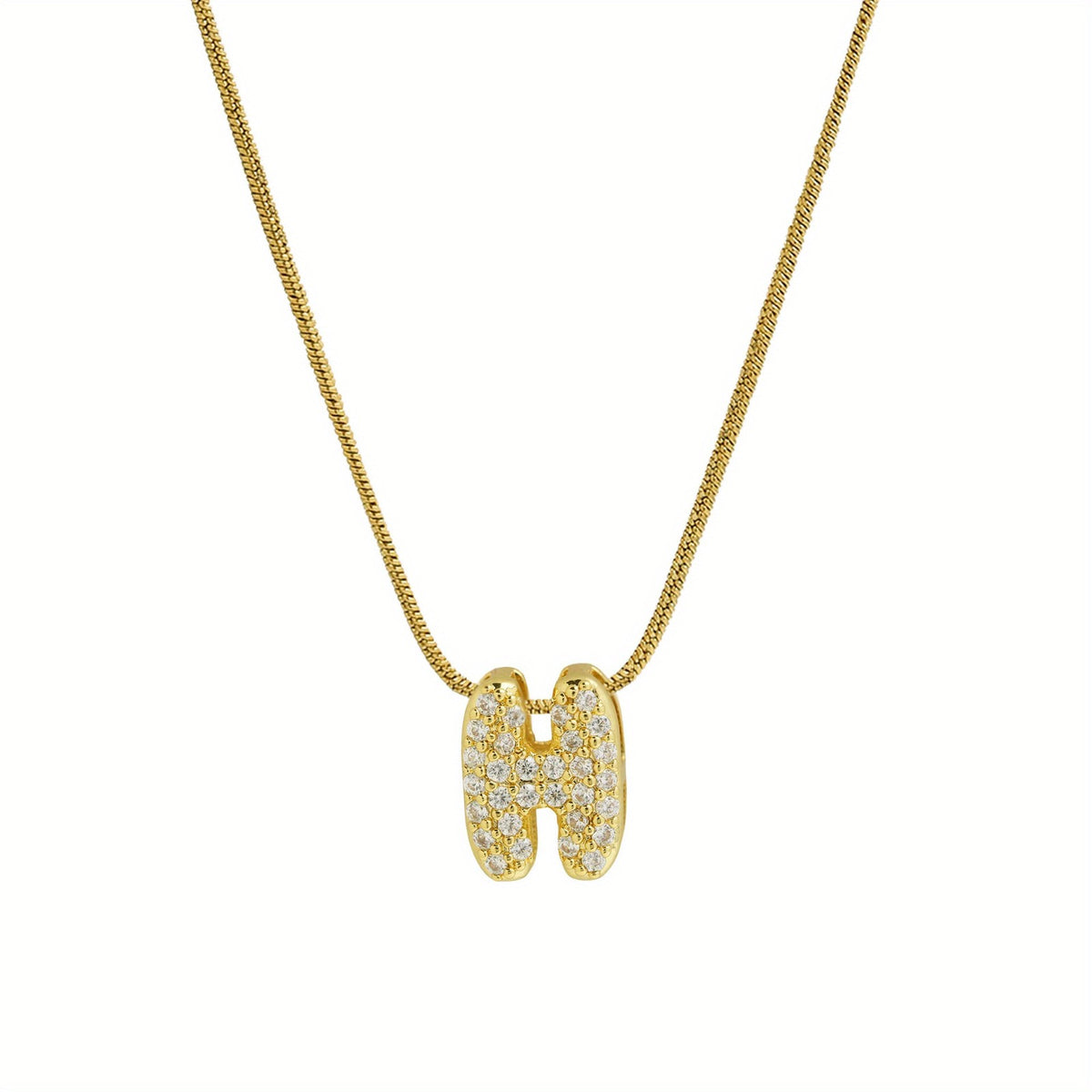Crystal Initial Arch Necklace