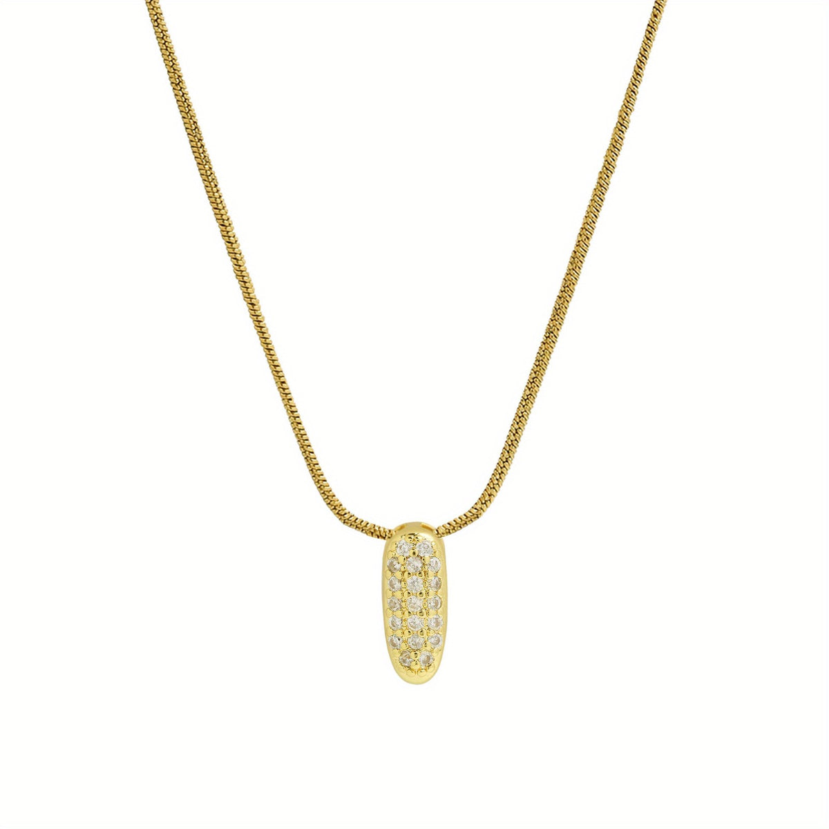 Crystal Initial Arch Necklace