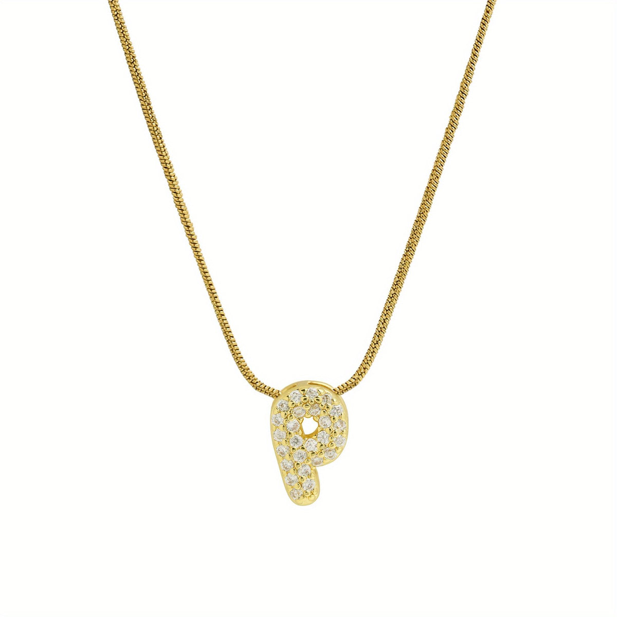 Crystal Initial Arch Necklace