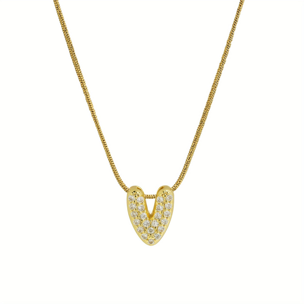 Crystal Initial Arch Necklace
