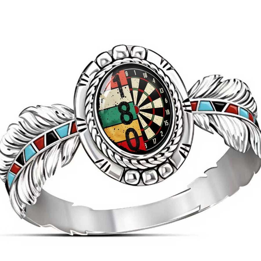 Dartboard Feather Oval Ring