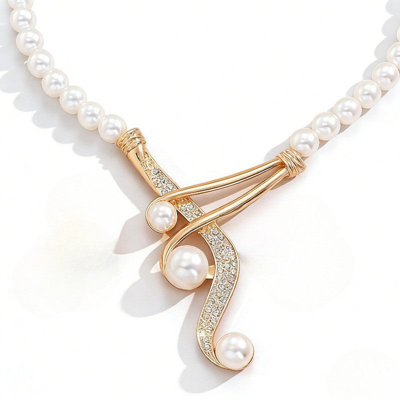 Swirl Pearl Statement Necklace