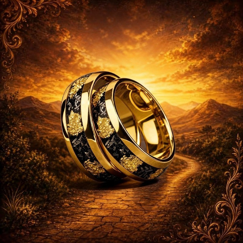 Golden Foil Inlay Ring