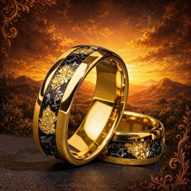 Golden Foil Inlay Ring