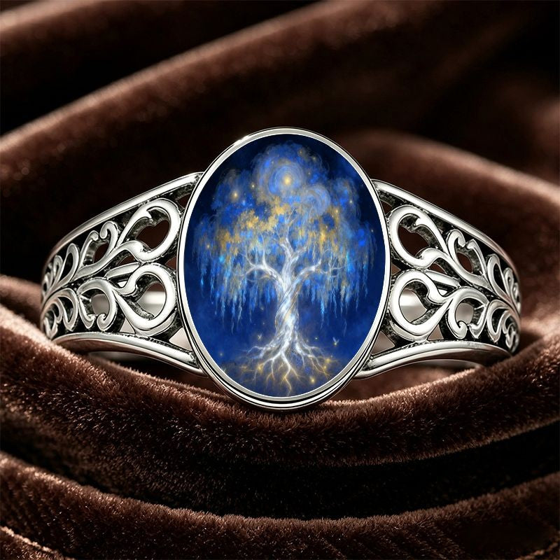 Blue Tree of Life Ring
