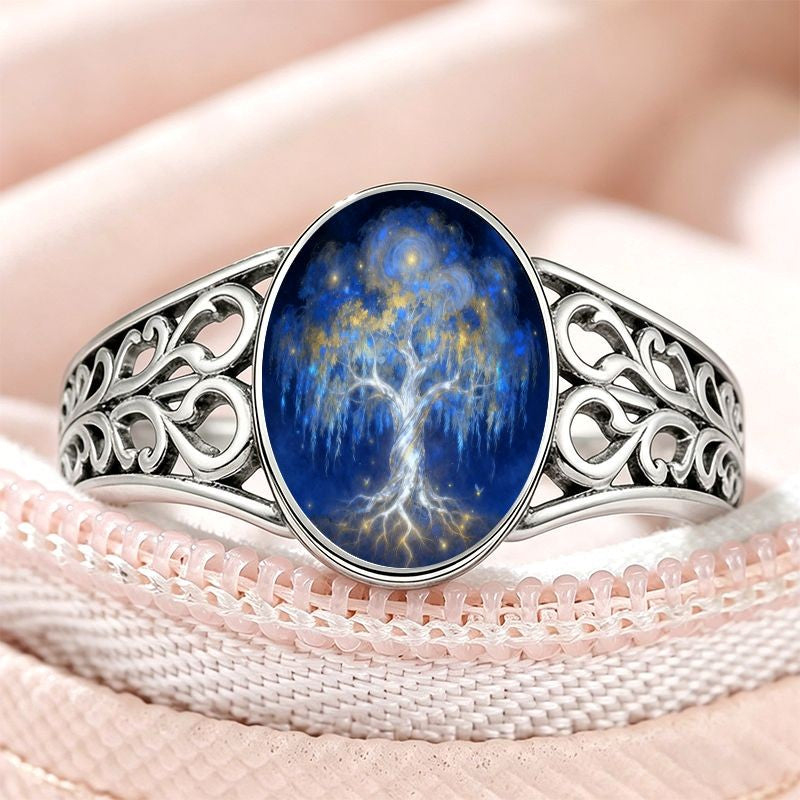 Blue Tree of Life Ring