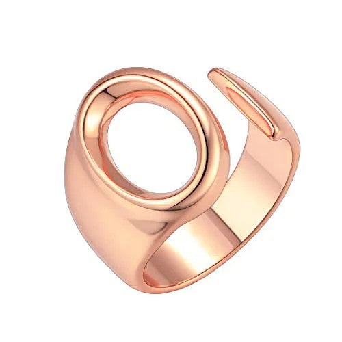 Adjustable Initial Cuff Ring